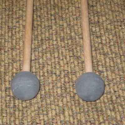 ONE pair new (with packaging) Malletech NR29B Mallets (Xylo / Bell / Miramba Mallets):  Natural Rubber, Hard, 1 & 1/8" Round Dark Grey Heads //  Birch Handles (from around 2019) Made in USA image 8