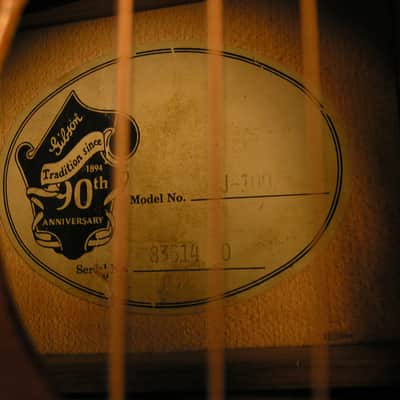 Rare Gibson J-100 90th anniversary de 1984 image 8