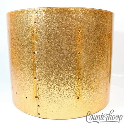 *Ludwig 12x15" Marching Snare/Tom Drum Shell 6Ply Maple Gold Sparkle Vintage 80s image 4