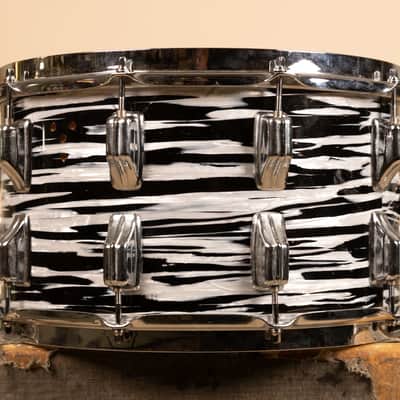 Vintage Newsound 8x14 White Tiger Pearl Snare Drum image 7