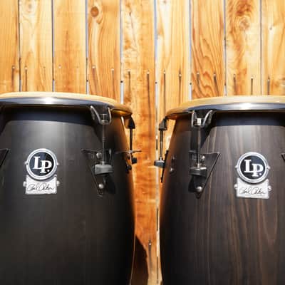 Latin Percussion Raul Rekow Dark Walnut/New Zealand Pine Top Tuning Sig. Conga Set (Quinto/Conga) image 5