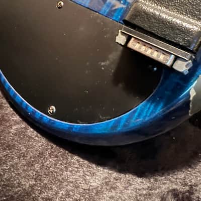 Barrington ntb 332 bass guitar. with midi installed 1990 blue flame image 17