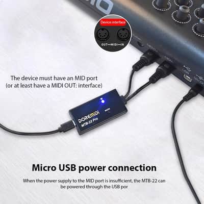 MIDI Adapter MIDI Interface Midi Cable MIDI to Wireless BT 5.0 Adapter MIDI in MIDI Out Anti-Interference MIDI Device for Digital Pianos Electronic Pianos MIDI Keyboards image 4