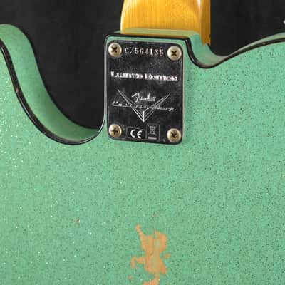 Fender Custom Shop '60s Custom Telecaster Thinline Relic Aged Seafoam Green Sparkle image 11