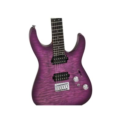 Charvel Pro-Mod Plus DK24 HH HT EB QM Electric Guitar (Violet Radiance) image 5