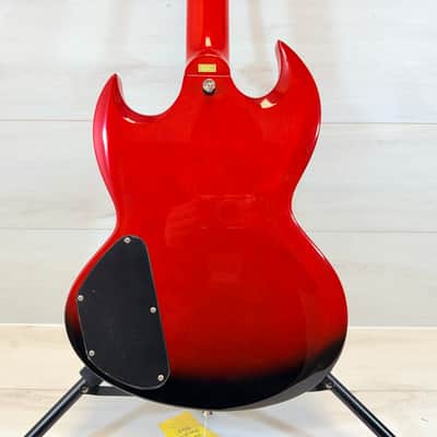 Jay Turser JT-55 Fireburst Double Cut Electric Guitar – SG Style Rock Machine image 7