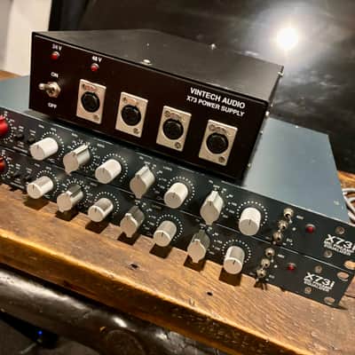 Vintech Audio X73i Mic Pre EQ Pair with PSU 2010s - Blue image 3