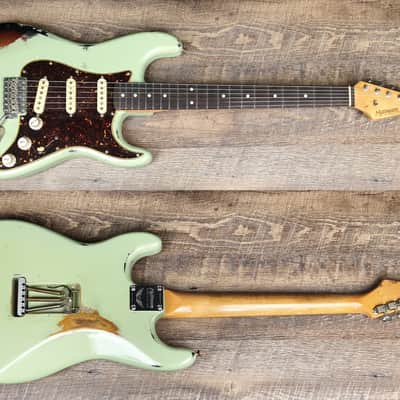 MyDream Partcaster Custom Built - Surf Green over Sunburst Izabella image 1