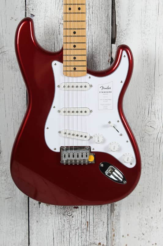 Fender Standard Stratocaster Solid Body Electric Guitar Candy Cola Finish image 1
