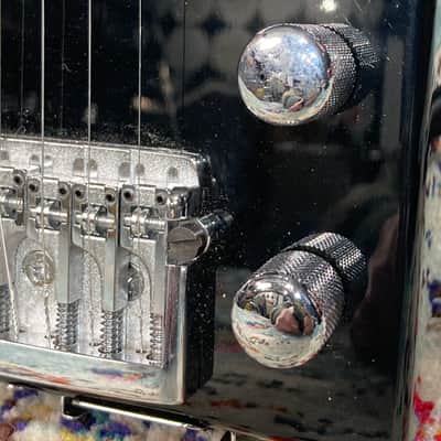 Gadden Brad Whitford's Aerosmith Travel Guitar, Tim Collins!  (#54)  1980s Black image 19