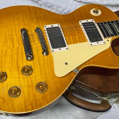 NEW ! Gibson Custom Shop 1959 Les Paul - Lemon Burst VOS - Authorized Dealer - Hand Picked Flame Top - ONLY 8.5 lbs - G07267 image 5