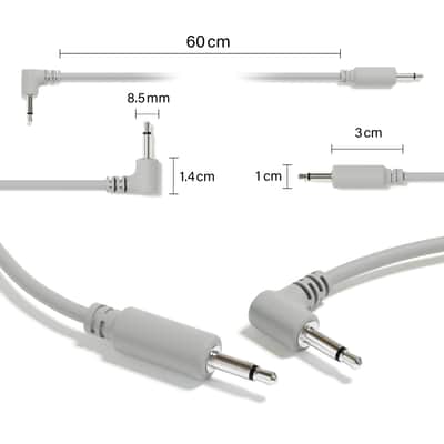 ExcelValley [13-Pack | 120 cm - 47.24"] Hybrid Mono Modular Patch Cables TS 3.5mm 1/8" Eurorack Synth Synthesizer image 2