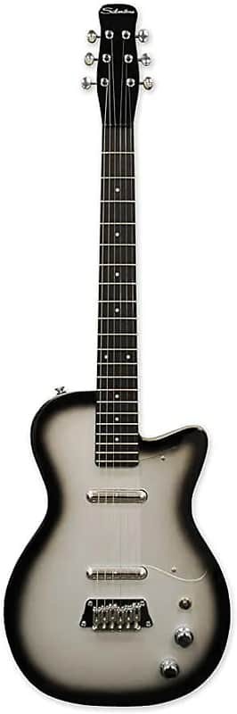 Mint Silvertone 1303 Classic Solid Body Single Cut Electric Guitar, Silverburst image 1