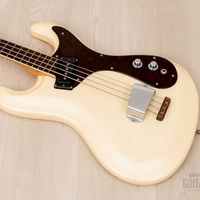 1966 Mosrite Ventures Model Bass Pearl White w/ Case, USA-Made Bakersfield image 9