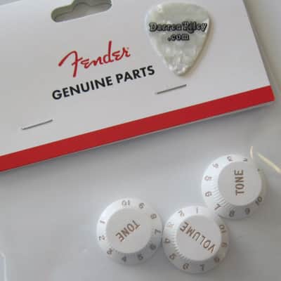 Fender USA Stratocaster Knobs White set of 3 0992035000 image 1