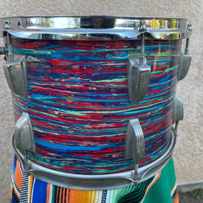 Ludwig No. 944 Classic 9x13" Rack Tom with Keystone Badge 1968 - Psychedelic Red image 12