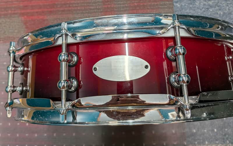 SPL 14-inch Piccolo Snare Red Black Burst Drum 2000's image 1
