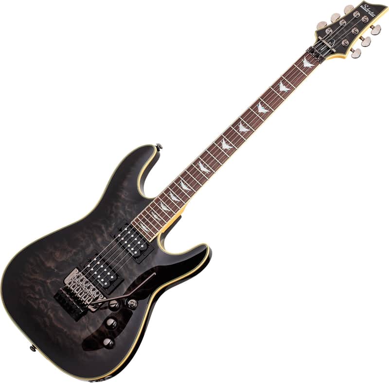 Schecter Omen Extreme-6 FR Electric Guitar in See-Thru Black Finish image 1