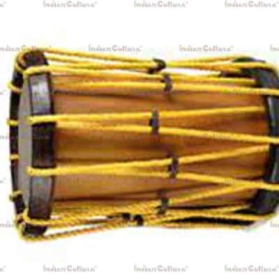 Handmade Jack Fruit Wood Kerala Musical Instrument Cylindrical Chenda Drum Adamthala image 2