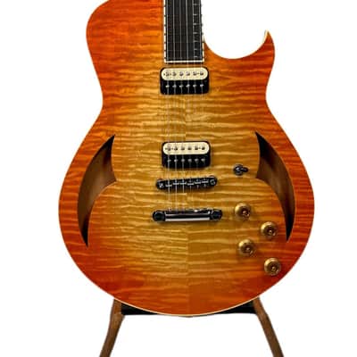 Marchione 59 Burst Semi Hollow Body 2022 Cherry Burst w/ Premium Calton HSC, NEW (Authorized Dealer) image 3