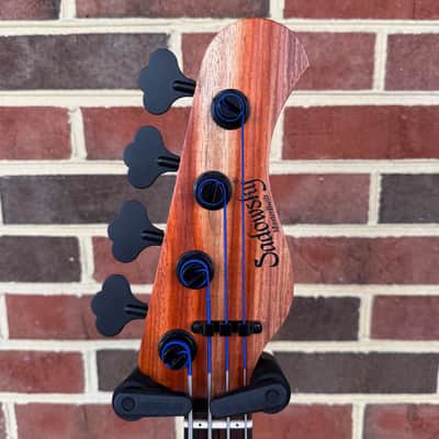 Sadowsky Masterbuilt 21-Fret 2024 LTD 4-String, #5 of 35 Worldwide, 21-Fret M/J Bass, Marbled Padouk Top, Okoume Body, Roasted Maple Neck, Madagascar Rosewood Fretboard image 5