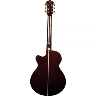 Washburn EA55G Festival Series Single Cutaway Koa Top Wood Mahogany Neck 6-String Acoustic-Electric Guitar image 2