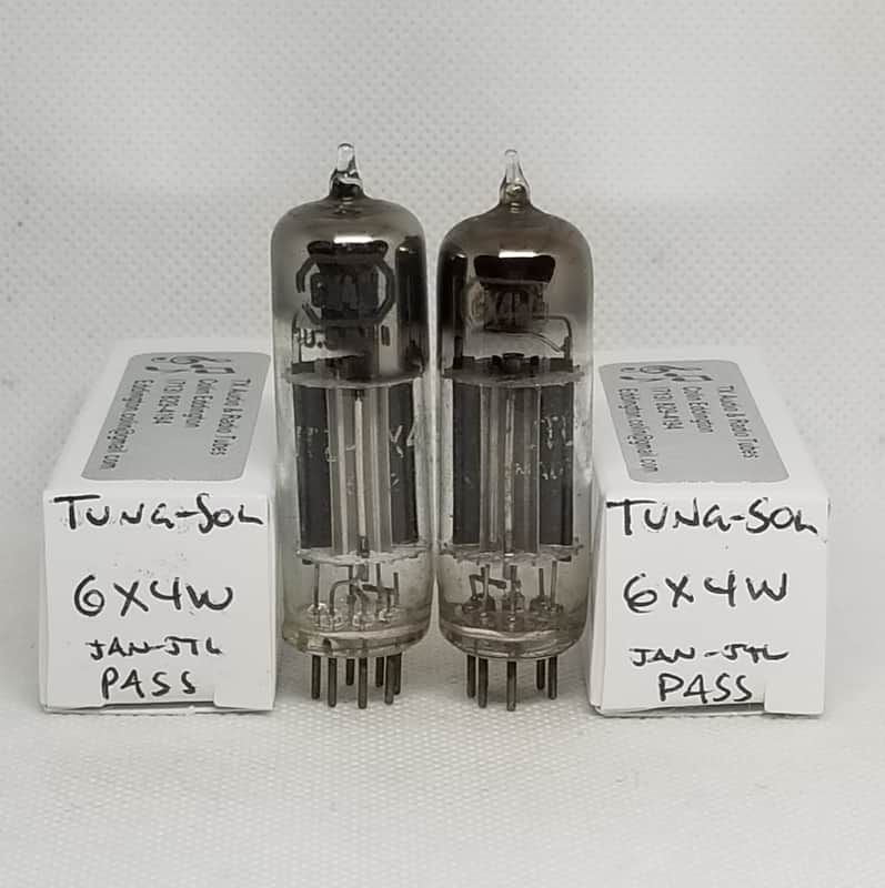 Tung-Sol JAN 6X4W Matched Pair NOS Rectifier 6X4 EZ90 image 1