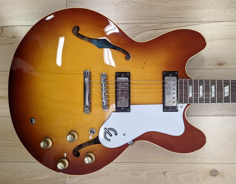 Epiphone Elitist 1966 Custom Riviera 2000 - Honey Burst | Reverb