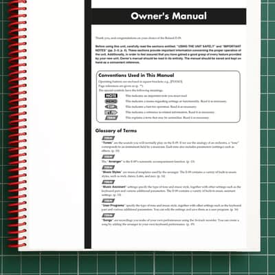 Roland E-09 — Owners Manual User Guide Instructions — 51 Pages — USA Made