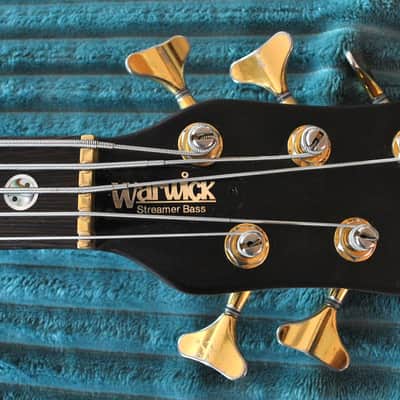 Warwick Streamer Bass Original NOS tuners 5 string 3+2 Made by Gotoh 1990s Gold image 4