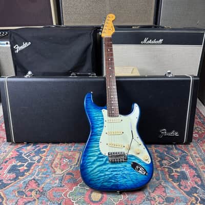 Fender FSR Quilt Top Stratocaster Model ST62-QT-AQB - Aquamarine Blue image 8