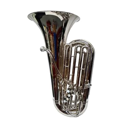 Schiller Elite 4 Valve Front Action Tuba Nickel Plated image 3