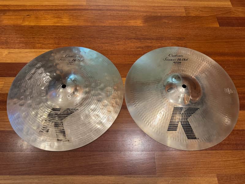 Zildjian 14" K Custom Session Hi-Hat Cymbals (Pair) 2004 - Present - Brilliant image 1