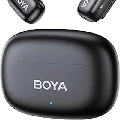 BOYA mini 2 Wireless Lavalier Microphone for iPhone 15-17/Android,Noise Cancellation,App Control, 48kHz/24-Bit, 30H Battery Mini Mic for Video Recording Interview Vlog(1TX + USB-C RX + Charging Case) image 1