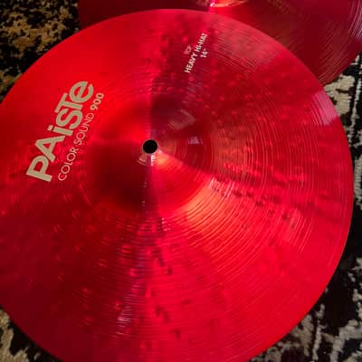 Paiste 14" Color Sound 900 Series Heavy Hi-Hat Cymbals (Pair) - Red image 2