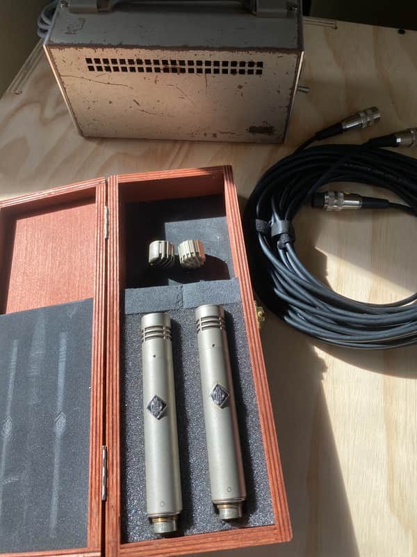 2X Vintage Neumann KM-53a Omnidirectional Tube Condenser Microphones with KK83 capsules image 1
