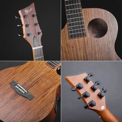 Lindo Left Handed Neptune SE V2 Electro Acoustic Guitar Mahogany and Walnut + Padded Gigbag image 8