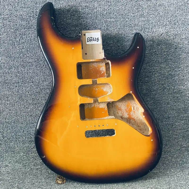 Tobacco Burst HSH Basswood Strat Style Guitar Body image 1