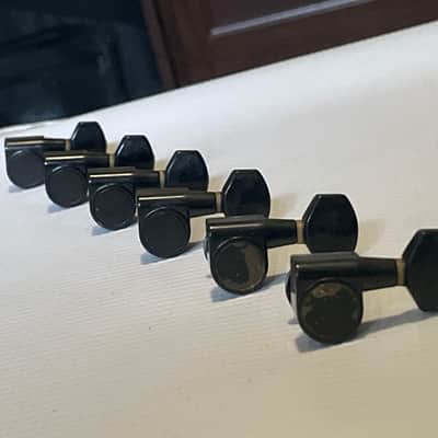 2000's Korean Era Ibanez RG & S Series Black Dual Pin Tuning Pegs Tuners 6 In LIne image 1