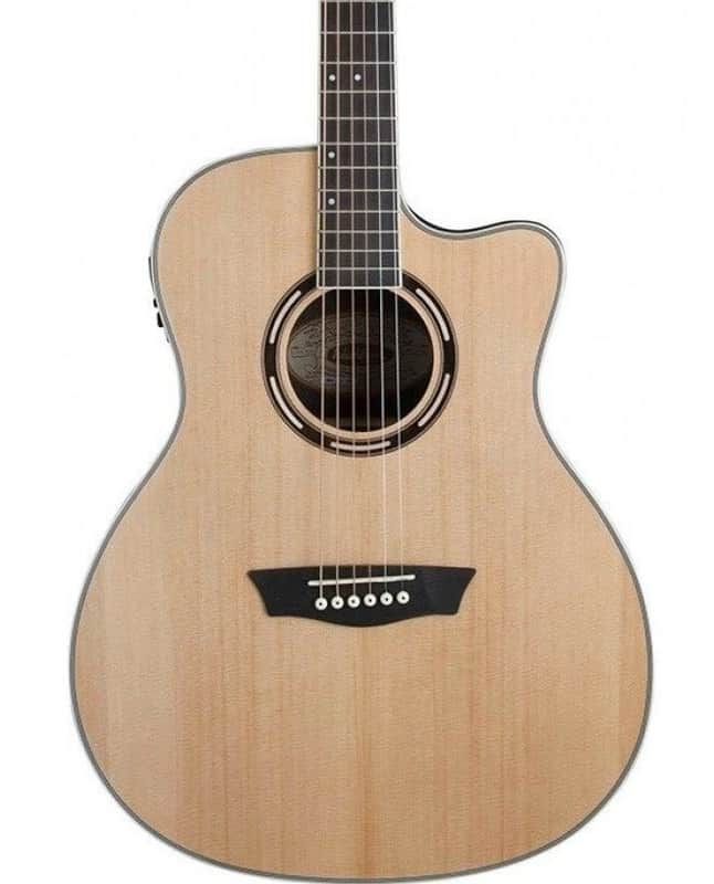 Washburn AG70CEK-A Washburn Apprentice Grand Auditorium Guitar, Spruce w/ Walnut Sides, w/ Case image 1