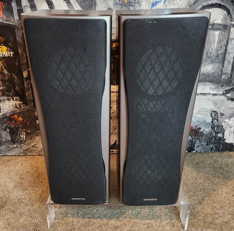 Onkyo Onkyo SKF-550F are wired, 3-way front/left-right satellite speakers 90s  - Black image 1