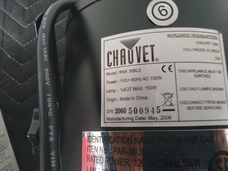 2006 Chauvet 4 Lamp Stage Lighting System-See Shipping Breakdown image 1