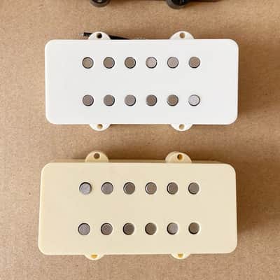 Jazzmaster Humbucker Cancelling pickup Neck or Bridge Pickup,12pcs of Alnico 5 Rod - Neck / Ivory / 5 wires image 1