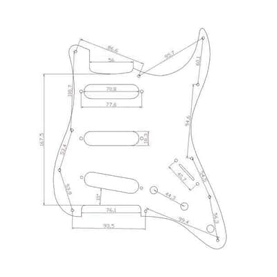 11 Hole ST/Strat Style Pickguard SSS Pick Guard for USA/Mexico Stratocaster/Strat White Pearl image 2