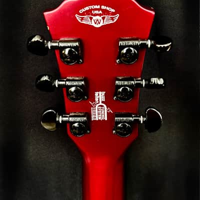 Washburn USA ‘EVIL TWIN’ WASHBURN CUSTOM BOOGIE-STREET NC70 Early 2000s - Red & White image 9