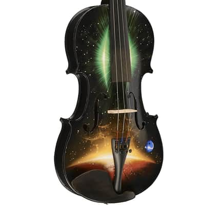 Rozanna's Galaxy Ride 4/4 Violin Outfit w/ crystal fine tuners, carbon fiber bow image 1