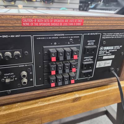 Yamaha CR-1020 Natural Sound Stereo Receiver 1970s - Silver with Wood Cabinet image 9