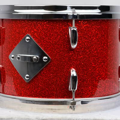 Gretsch 18/12/14/5x14" 60's Round Badge Drum Set - Rewrapped by Lee Ruff Tangerine Sparkle image 18
