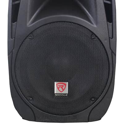 DJ Package w/(2) 12" Speakers+Bluetooth Mixer+Mics+Totem Stands+Facade+Lights image 14