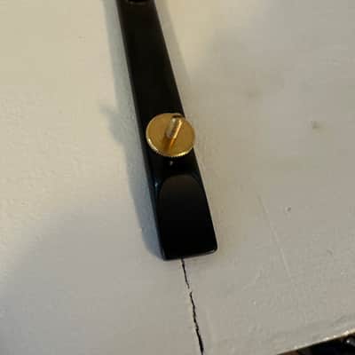 Custom Built Jazz guitar bridge - Polished ebony image 2